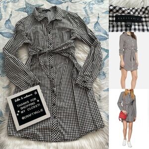 Sanctuary Tie Front Gingham Shirtdress | Women’s Medium